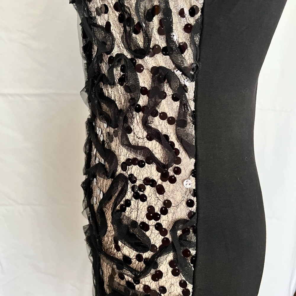 Ya Los Angeles Black Cream Mini Dress - Picture 11 of 12